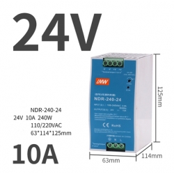 power supply DIN ใส่ตู้คอนโทรล  24V 10A  NDR-240-24
